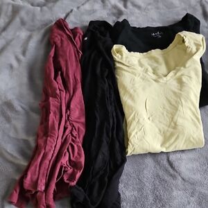 Isabel Maternity by Ingrid & Isabel Short Sleeve Tops - Black, Yellow, Red